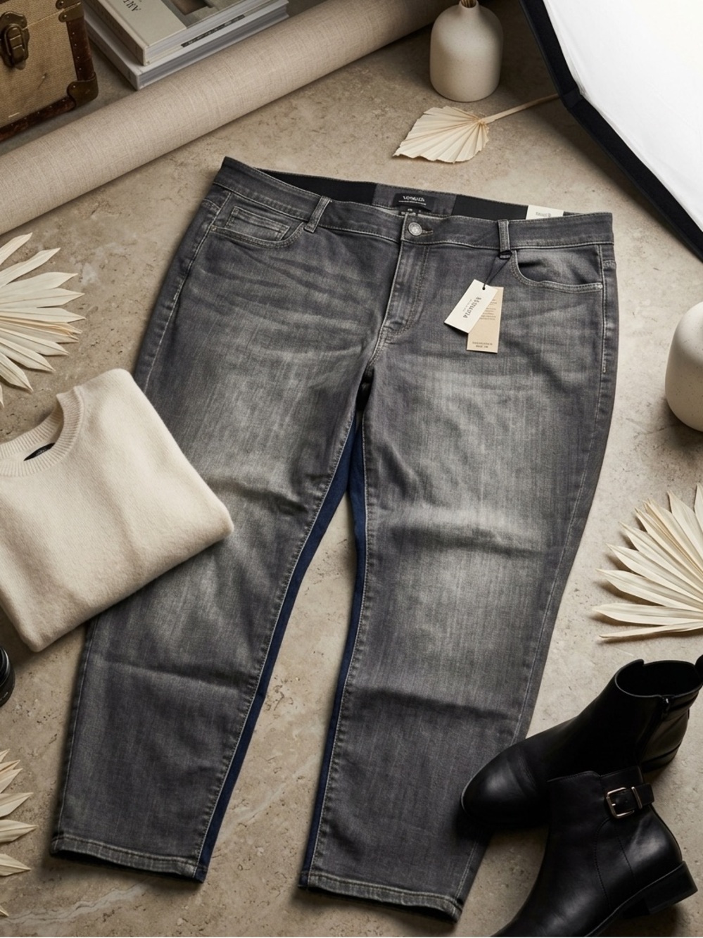 Venezia Gray Skinny Womens Jeans